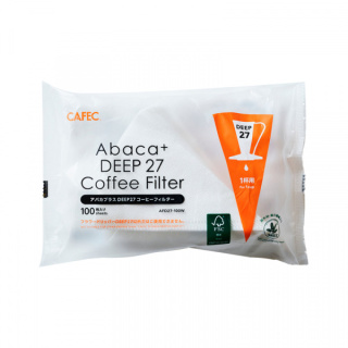 Cafec - Filtry papierowe DEEP 27 Abaca + Plus - 100 szt.