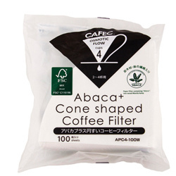 Cafec - Filtry papierowe Abaca + Plus, cup4 - 100 szt.