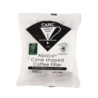 Cafec - Filtry papierowe Abaca + Plus, cup1 - 100 szt.