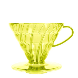 Dripper Hario V60-02 - plastic + filtry 40 szt. - Sunflower yellow, żółty